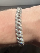 Bransoletka Cuban Link 8 mm ze srebra 925 wysadzana cyrkoniami 5A