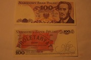 Banknot 100 zł z 1988 roku z portretem Waryńskiego.