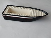 Lego System - łódź, kadłub boat 2372c01 czarna do 4012 Police z lat 90