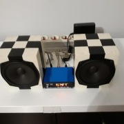 ODTWARZACZ MP3 BLUETOOTH USB 12V WZMACNIACZ 2x15W  + Kolumny 8 Ohm