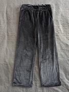 Szare srebrne eleganckie welurowe spodnie dresowe na gumie Reserved 128