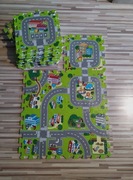 Puzzle piankowe, mata na podłogę, ulice