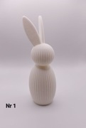 Minimalistyczny Królik Wielkanocny – Prążkowana Tekstura – 17 cm