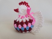 Ażurowa kurka szydełkowa - koszulka na jajko DUŻE 