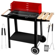 GRILL WĘGLOWY OGRODOWY NA KOŁACH