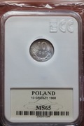10 GR GROSZY 1968 - GRADING GCN MS65