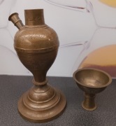 Mosiężna podstawa fajki wodnej (hookah),  dzban do sziszy. 