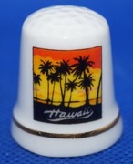 Naparstek Kolekcjonerski Porcelanowy Hawaie