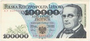 100000 100.000 zł złotych 1990 seria AP 8495607 st. ok. 3+/2- Szparło L2