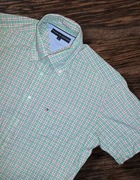 Tommy Hilfiger koszula męska M krótki rękaw śliczna kratka 