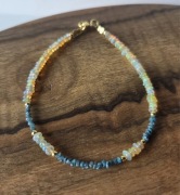 Bransoletka niebieskie diamenty i opale