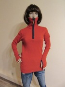 NORTHPEAK damski sweter pomarańczowy wycięcia na kciuk 100% wełna _ S