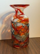 Wazon szkło artystyczne ręcznie robione, trailowane, 17,7 cm, unikat