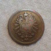 Niemcy Wilhelm I Hohenzollern 1 pfennig fenig 1876 D München Bawaria KM# 1