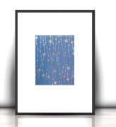 mały plakat do domu, srebrno granatowy obrazek A4