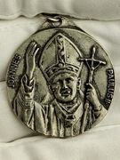 Brelok dwustronny Jan Paweł 2 - Św.Krzysztof Vintage