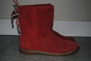Skórzane czerwone botki ELLOS roz 39