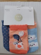 Skarpetki bawełniane 3pak - rozmiar 0/3 mies