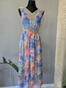 kolorowa letnia sukienka xs / S 36 długa