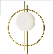 Kinkiet APP1436 złoty lampa ścienna mleczna kula