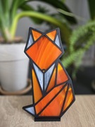 Lisek szklany witraż + druk 3D