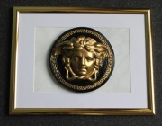 obraz Meduza Versace złota rama 