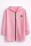 Różowa masełkowa bluza z kapturem