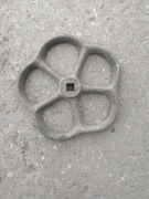 Stare żeliwne pokrętło zaworów wodnych loft ozdoba