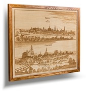 Nysa, Cieszyn, panorama 1650 r, obraz grawer 
