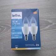 Żarówki LED świeczka E14 4,9W (odpowiednik 40W) 470 lm – zestaw 2 szt.