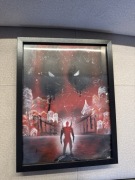 Deadpool obraz ręcznie malowany oprawiony ramką
