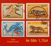 Znaczki fauna:586: zwierzęta, ptaki, ryby- Węgry 1978r 