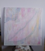 Obraz akryl na płótnie 80x80 usta abstrakcja 