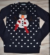 121* cedar wood state Świąteczny sweter Bałwanek XS