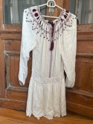 The Kooples sukienka boho hippie hafty haftowana ludowa