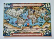 Światowy Dzień Pocztówki 2023, mapa świata- pocztówka