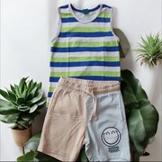 Zestaw ubranek bawełnianych na lato dla chłopca 122 spodenki koszulka