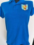 Bluzka t-shirt chłopięca polo niebieska z kołnierzykiem