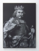 Łokietek Matejko Obraz ręcznie rzeźbiony Grawer