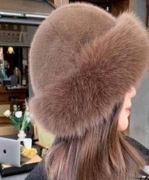 Czapka z futerka bardzo modna gruba zagęszczona futrzana damska ciepła