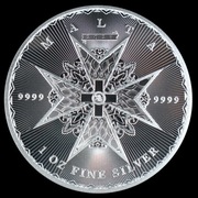 MONETA KRZYŻ MALTAŃSKI 2025 1 UNCJA SREBRA