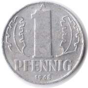 NIEMCY - NRD 1 fenig 1968 A, KM# 8.1, XF