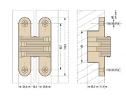 Zawiasy ukryte do drzwi MODEL 731