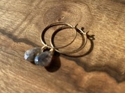 Kolczyki złote z labradorytem