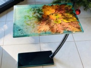 Stół ergonomiczny z żywicy epoksydowej, odlew, monolit. "Jesienne wariacje"