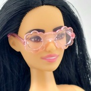 Okulary różowe dla lalki Barbie