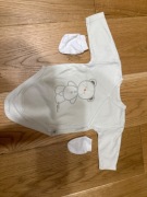 Bodziak długi rękaw, rozm 62 cm plus niedrapki