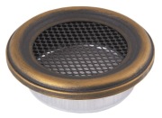 Kratka kominkowa fi 125 złota patyna