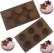 OKRĄGŁA FALISTA 3D 6gn forma silikon 31*16.8*3.3 do Pieczenia Monoporcje 