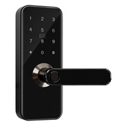Zamek Elektroniczny Klamka do Drzwi Kod Szyfr Odcisk Palca Tuya WiFi Czarna
